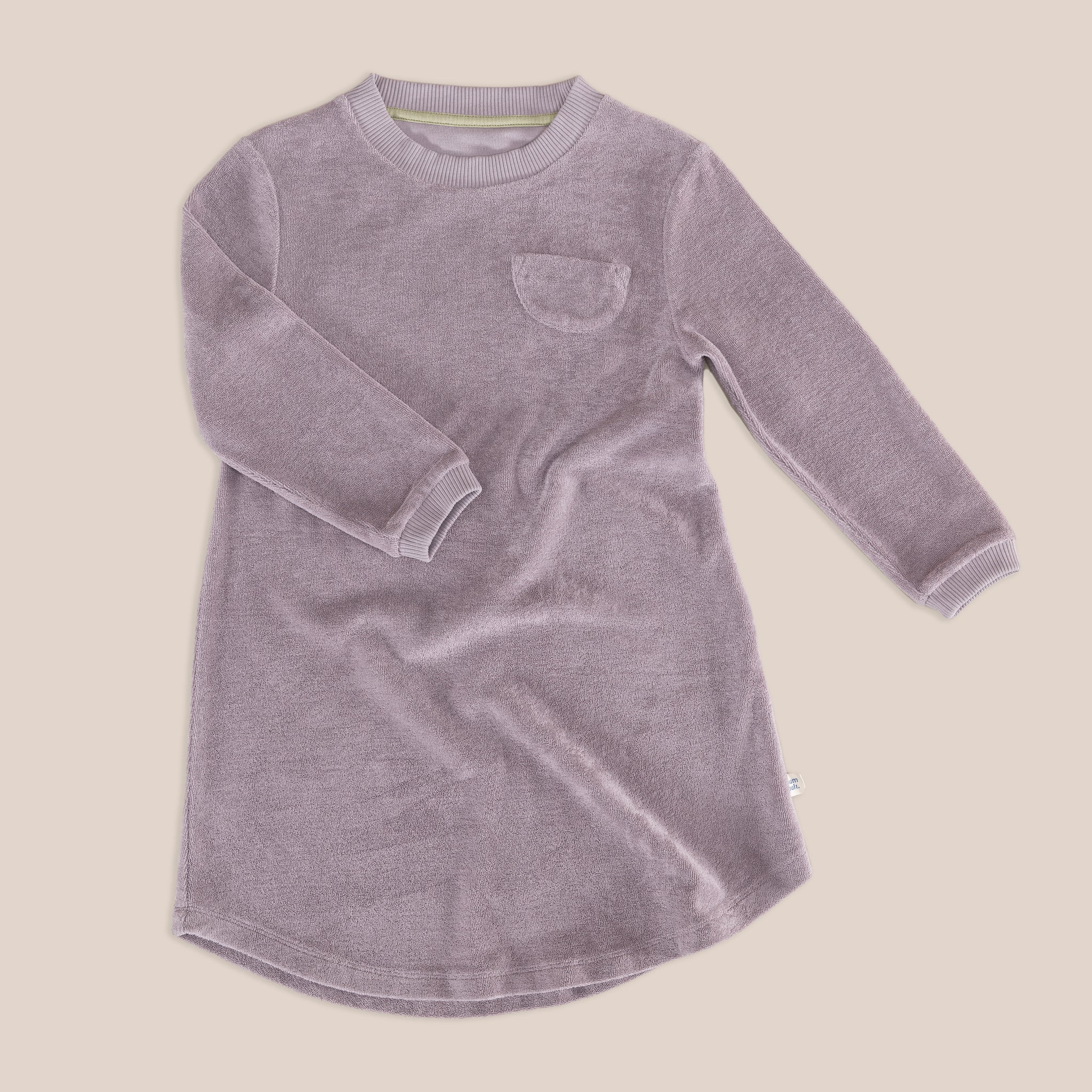 Terry Halfmoon Dress Violet Grey