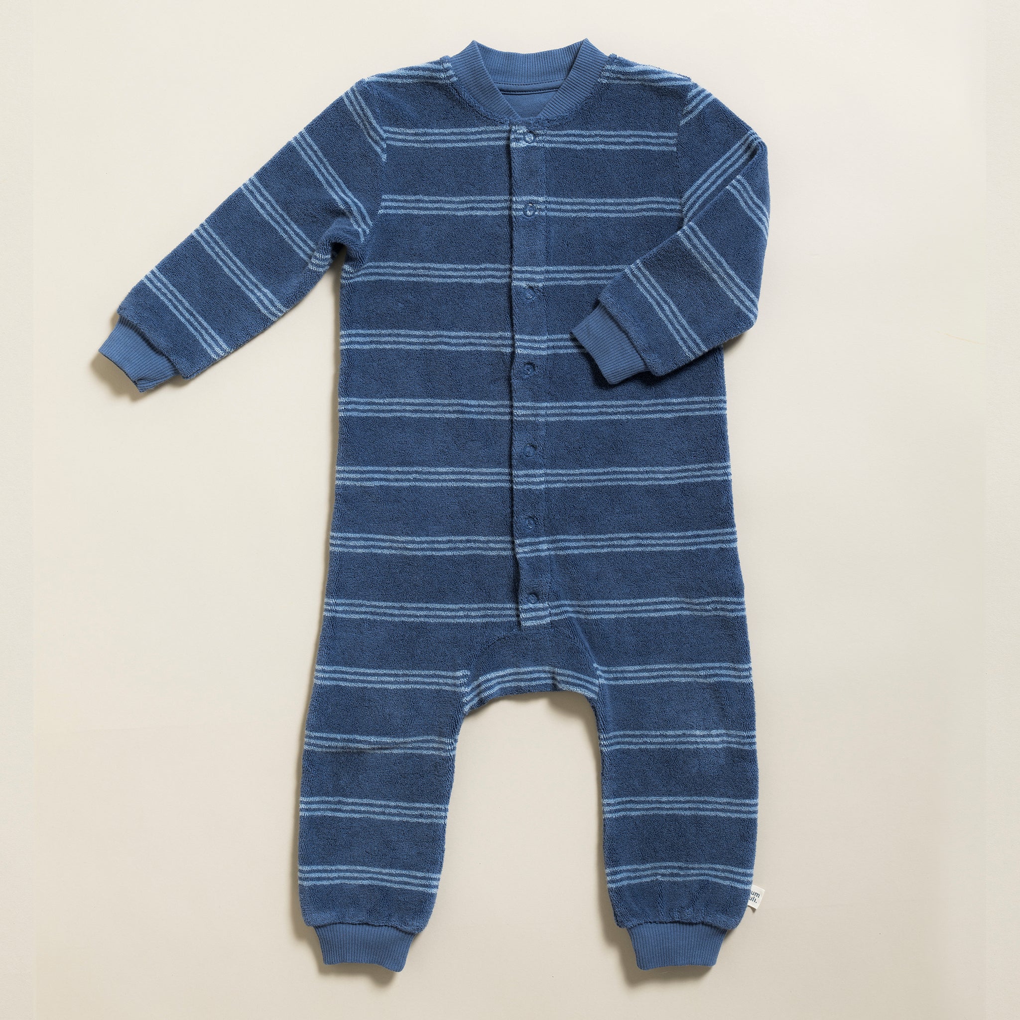 Onepiece Terry Stripes Gray Blue